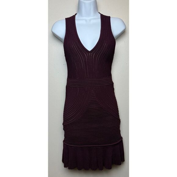 Ronny Kobo Jodi Pointelle Bodycon Mini Dress Sz. S - Picture 2 of 6